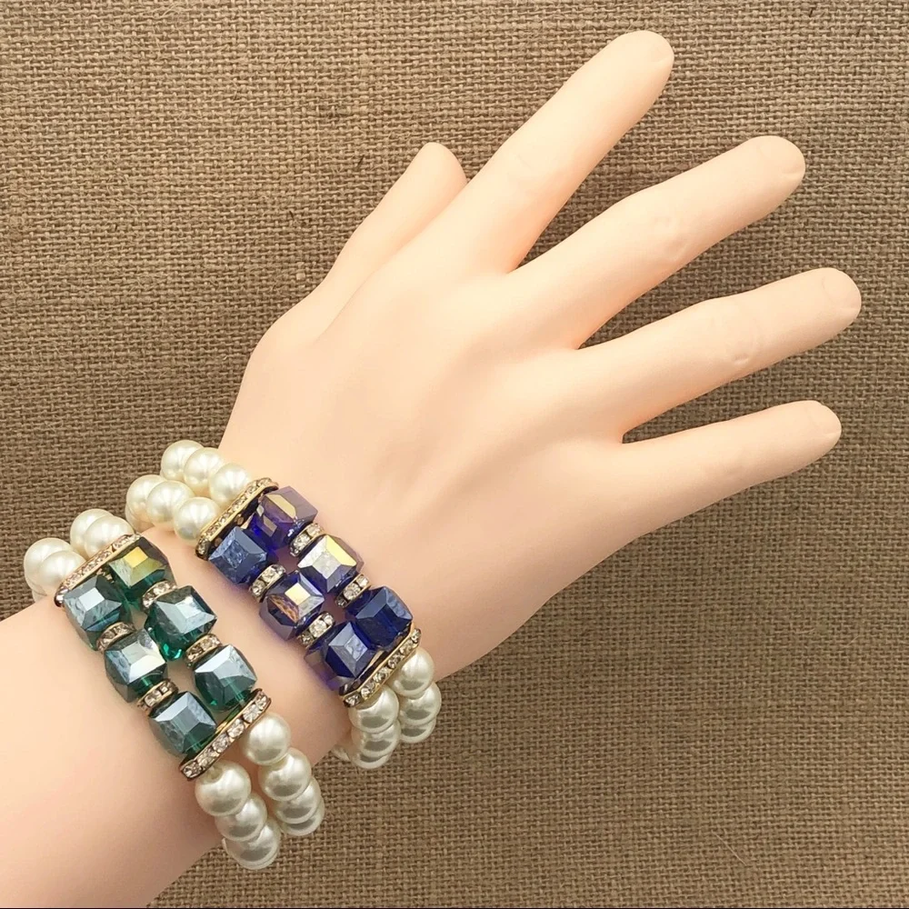 🌼 2 Row Pearl Bracelet Pearl Bracelet Pearl Bracelet Pearl Bracelet Bracelet
